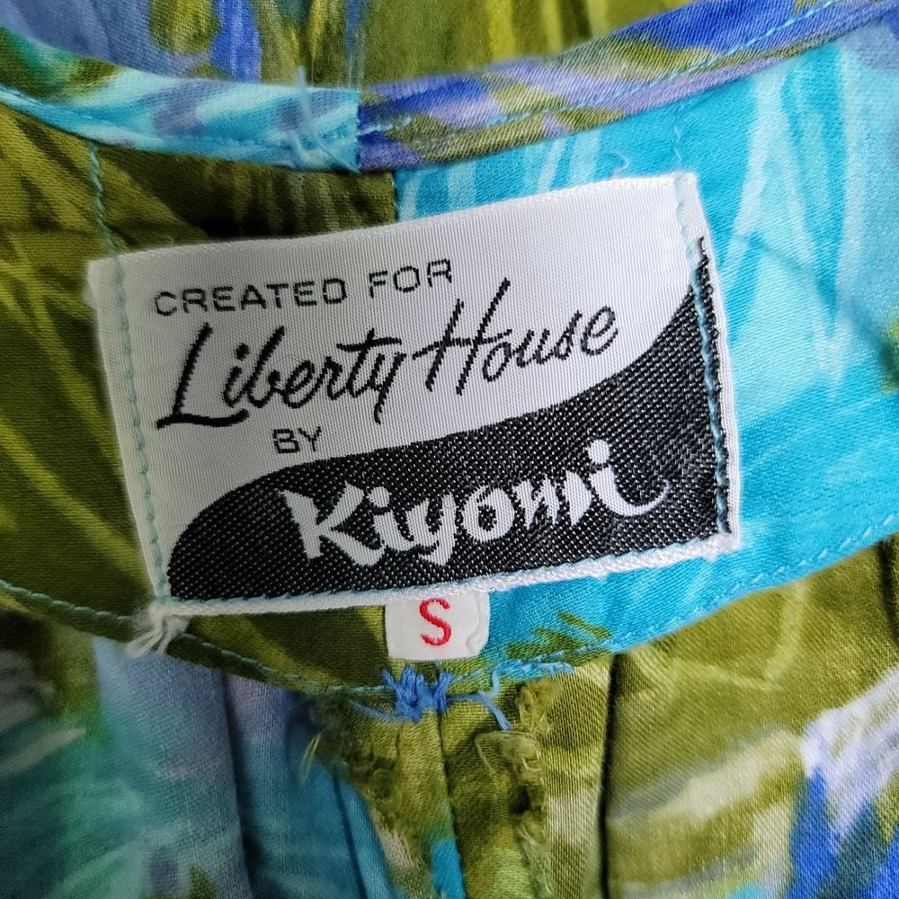 Vintage Liberty House By Kiyomi Hawaiian Floral Maxi Long Dress. Size S - Picture 2 of 10